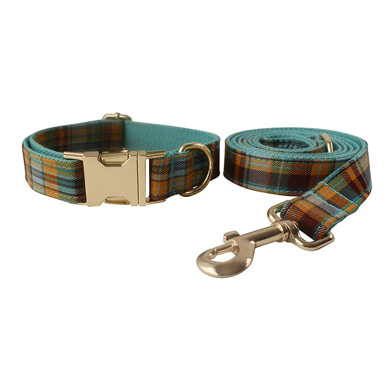 Grid Personalized Dog Collar, Leash & Harness Set