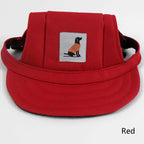 Dog Sun Hat – Adjustable Canvas Baseball Cap for Small & Medium Dogs