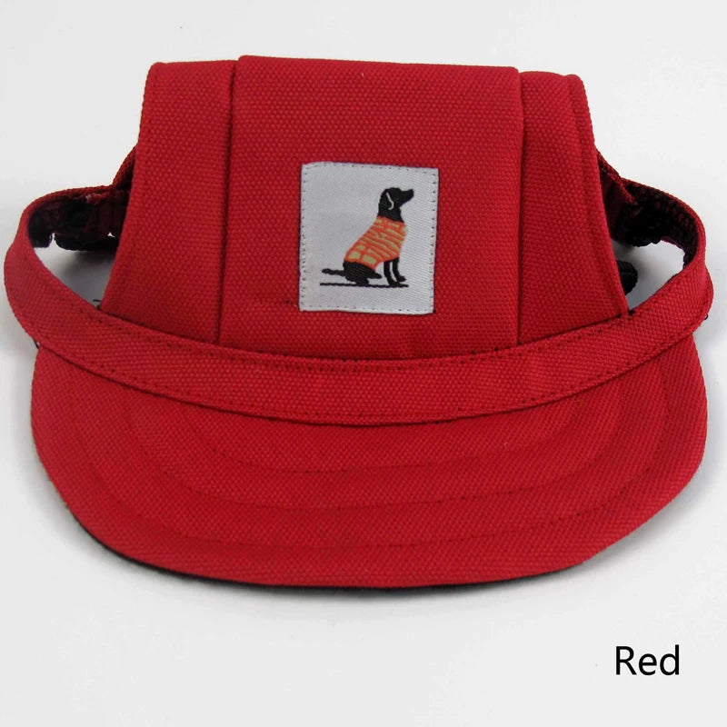 Dog Sun Hat – Adjustable Canvas Baseball Cap for Small & Medium Dogs
