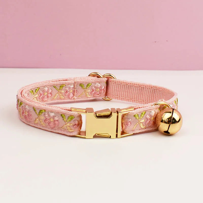 Cute Cat Collar, Harness & Leash Set – Personalized Engraved Nameplate, Padded