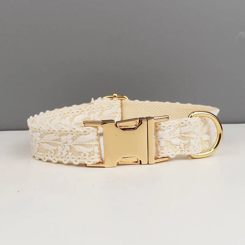 Lace Personalized Dog Collar, Leash & Harness Set