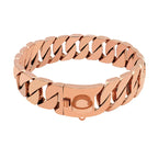 32MM Heavy-Duty Stainless Steel Dog Chain Collar – 18K Gold-Plated Choker for Large Dogs