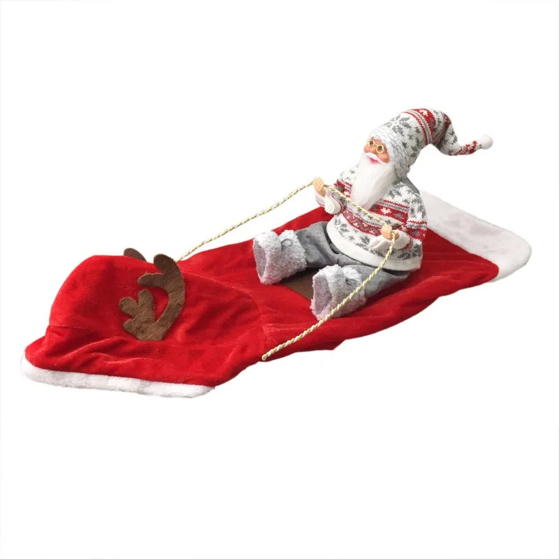 Santa Claus Riding Dog Costume – Funny Christmas Outfit for Small, Medium & Large Dogs