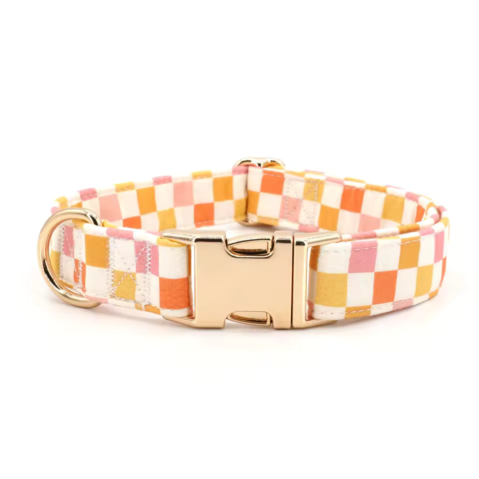 Sunset Picnic Floral Dog Collar and Leash Set
