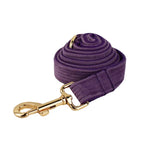 Purple Corduroy Dog Collar Leash and Harness Set