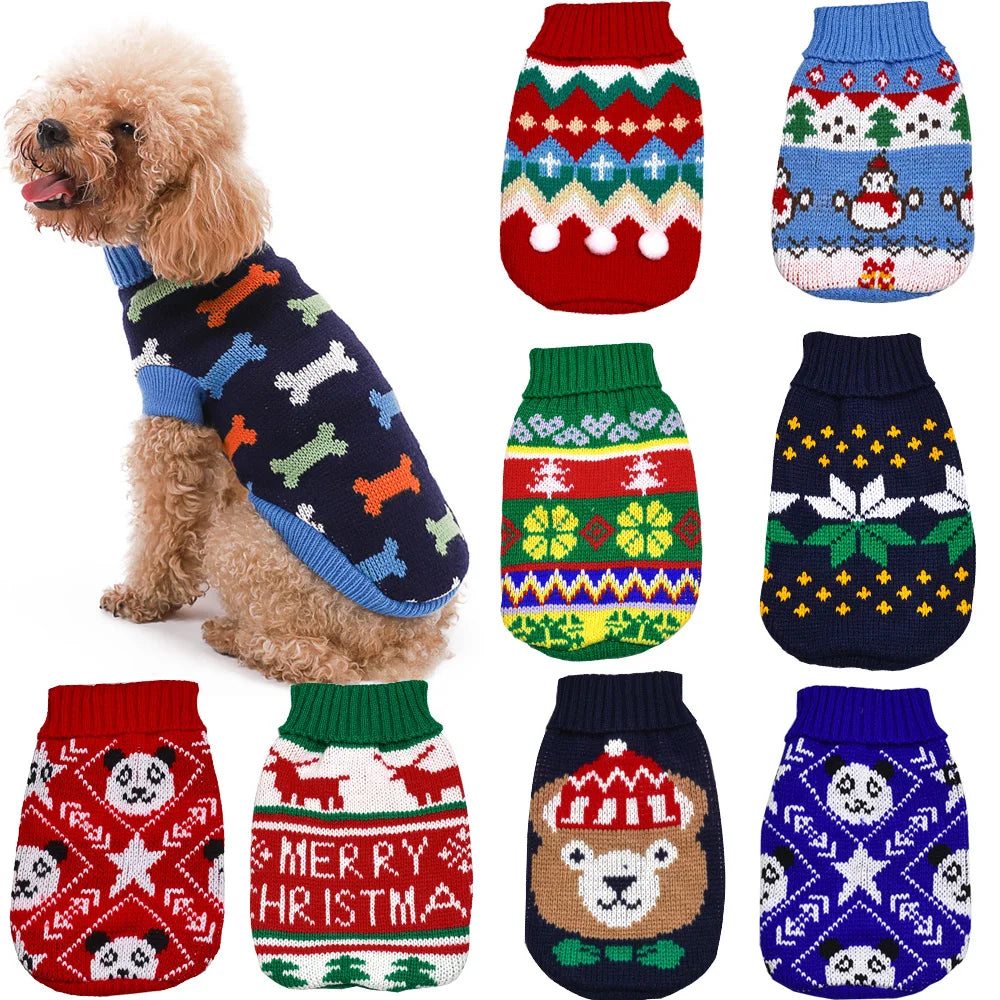 Warm Knitted Dog Sweater – Soft Winter Vest for Small & Medium Pets