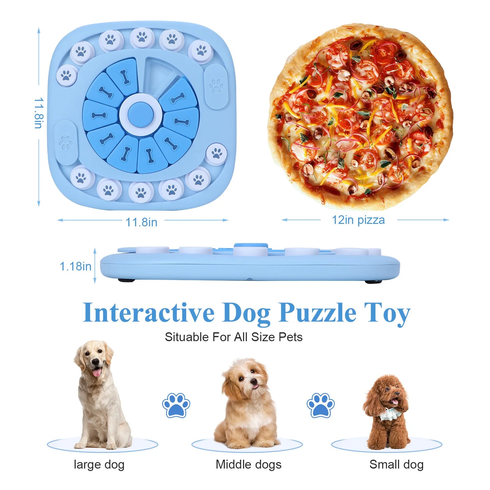Interactive Dog Puzzle Toy – Treat Dispensing Slow Feeder for Training & Mental Stimulation