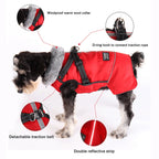 Winter Dog Jacket with Harness – Waterproof, Windproof Coat for Small & Medium Dogs