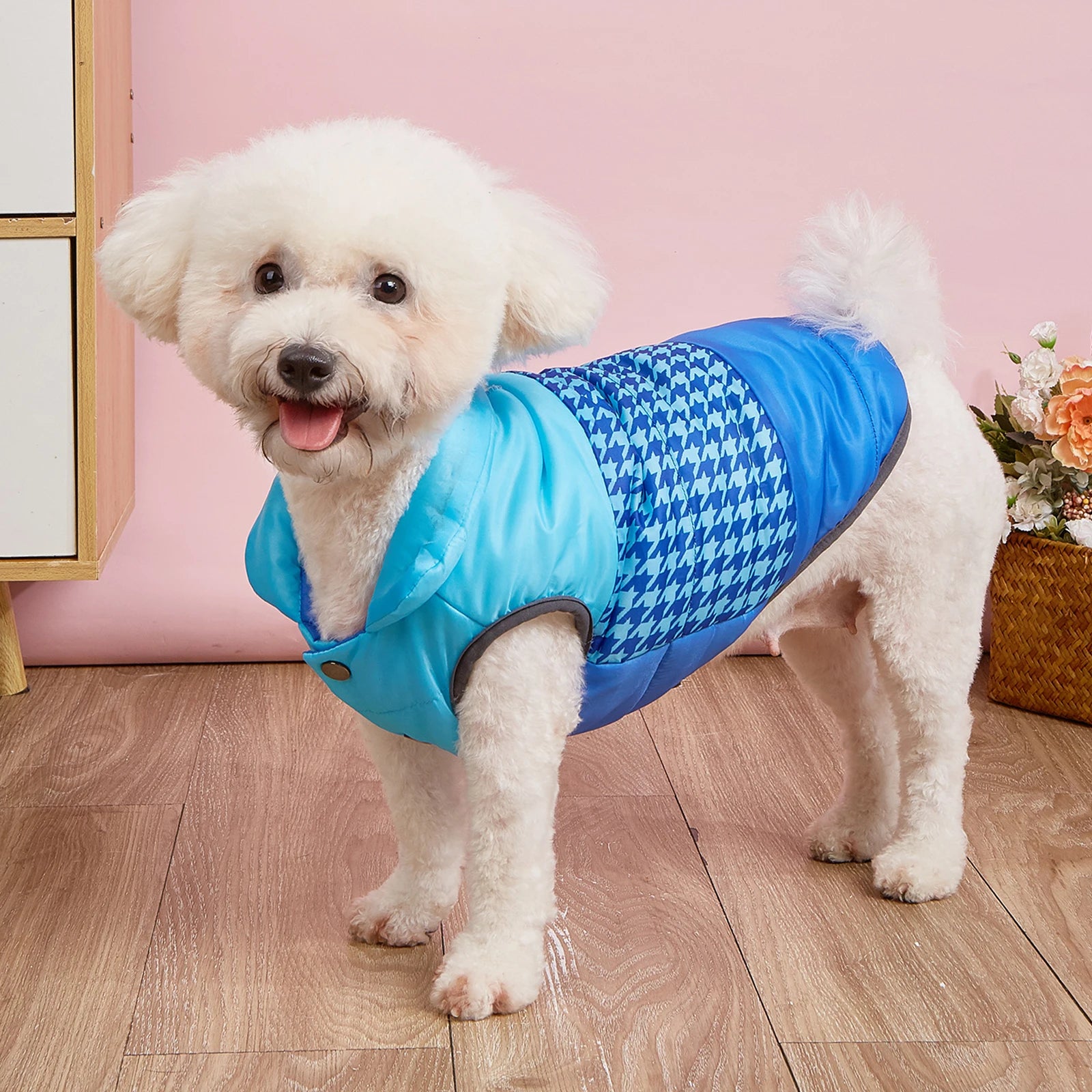 Winter Dog Vest Coat – Windproof Double-Layer Fleece Jacket for Small & Medium Dogs