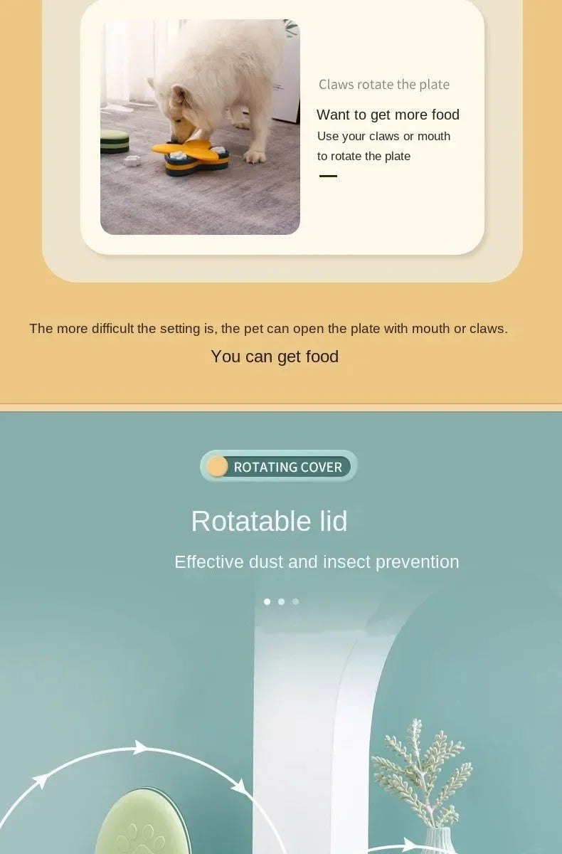 Interactive Dog Puzzle Feeder – Slow Feeding Treat Dispenser Toy for Dogs & Cats