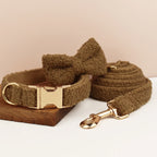 Lambskin Personalized Dog Collar, Leash & Harness Set