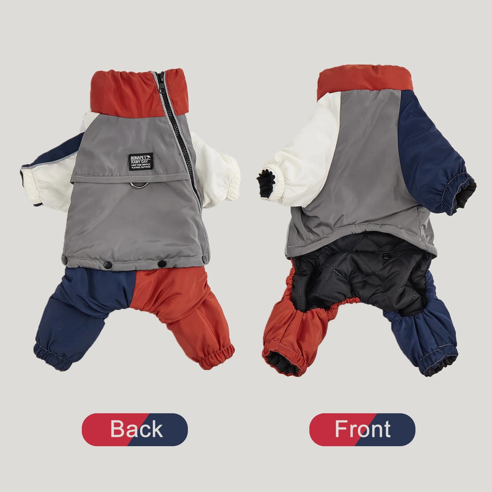 Winter Dog Jacket with Traction Ring – Thick, Windproof & Warm Coat for Medium & Large Dogs