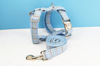 Plaid Personalized Dog Collar, Leash & Harness Set