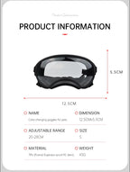 Color-Changing Dog Sunglasses – UV-Resistant Goggles for Outdoor Protection