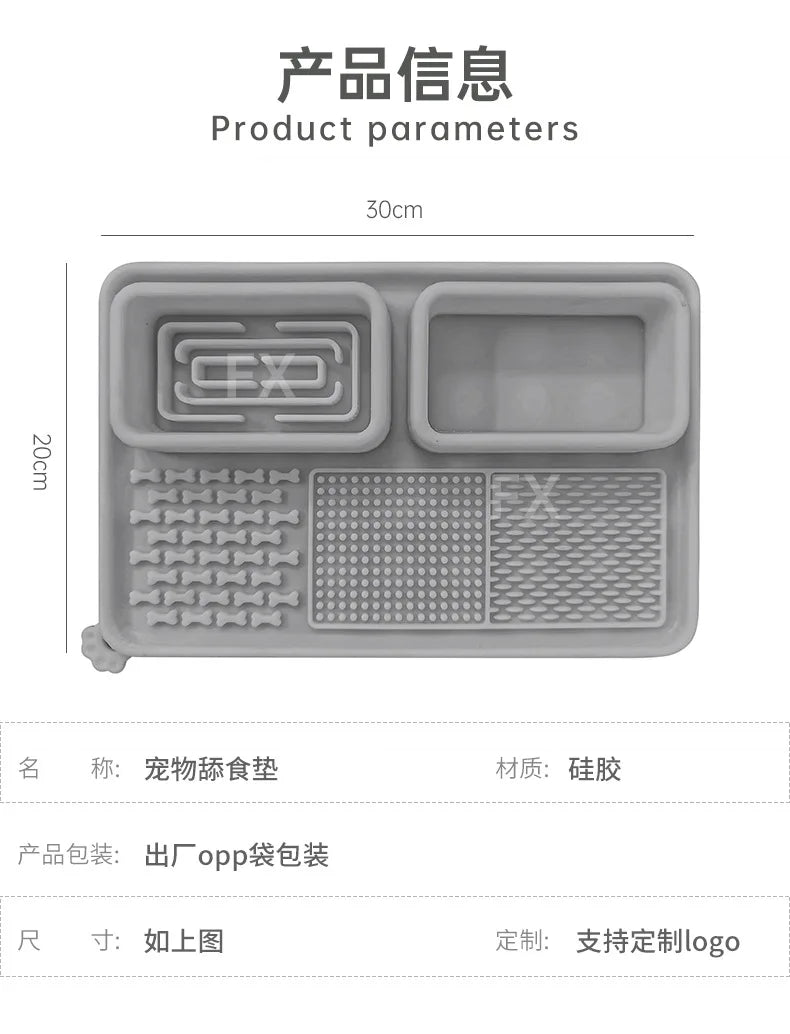 Dog Licking Pad – Slow Feeder & Calming Suction Mat for Dogs and Cats