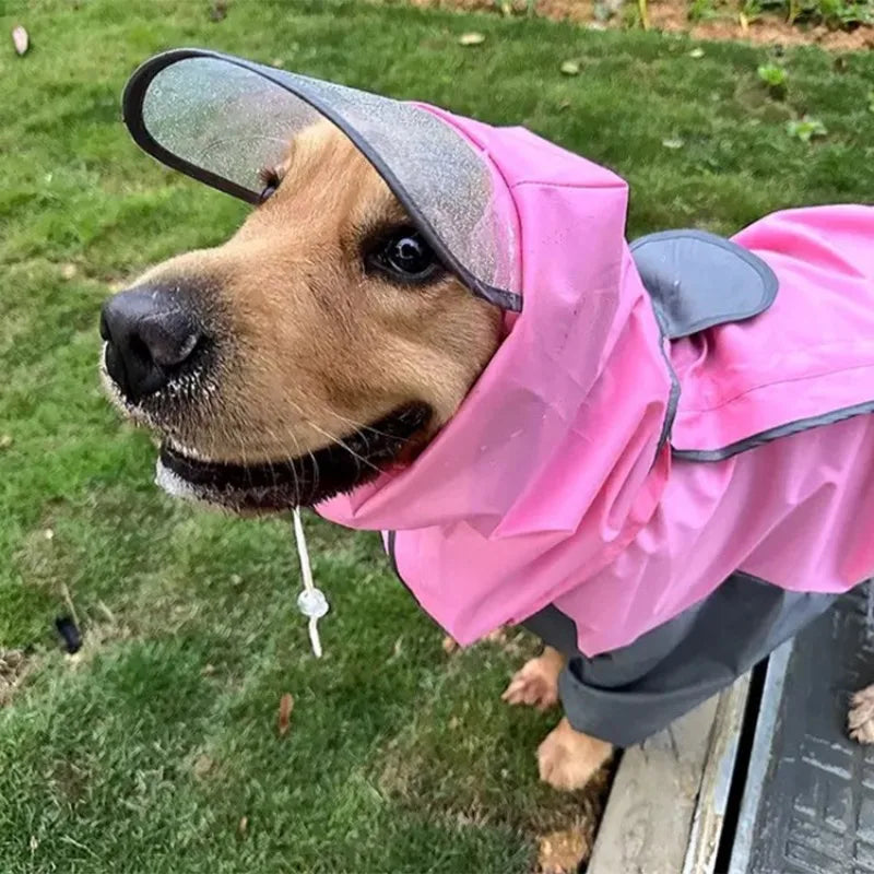 Waterproof Dog Raincoat – PU Hooded Rain Jumpsuit for Small to Large Dogs
