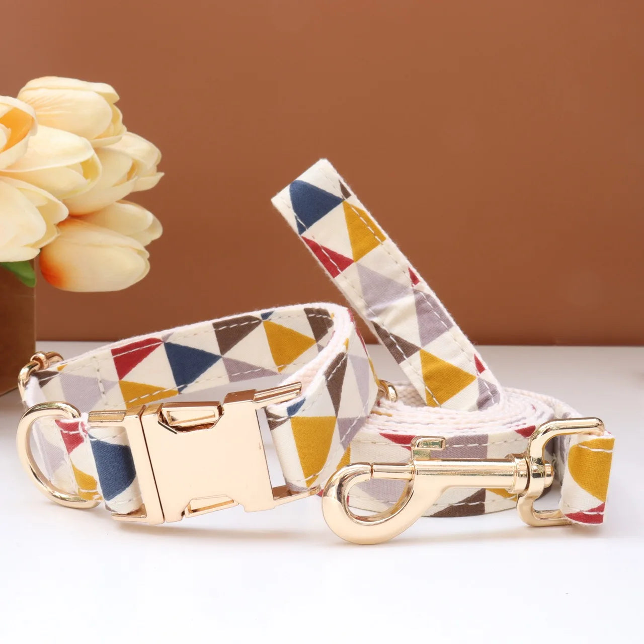 Personalized Dog Collar Bowtie Leash Set