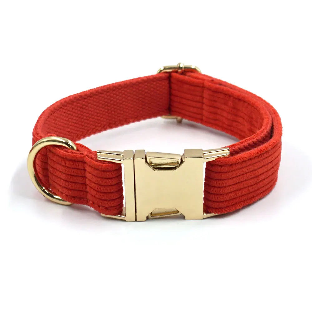 Multi Colors Personalzied Corduroy Dog Collars