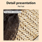 Summer Pet Sun Hat – Adjustable Lace Bow Cap for Dogs & Cats