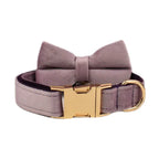 DDPaws  Bowtie Collar / XS Deep Purple Velvet Set
