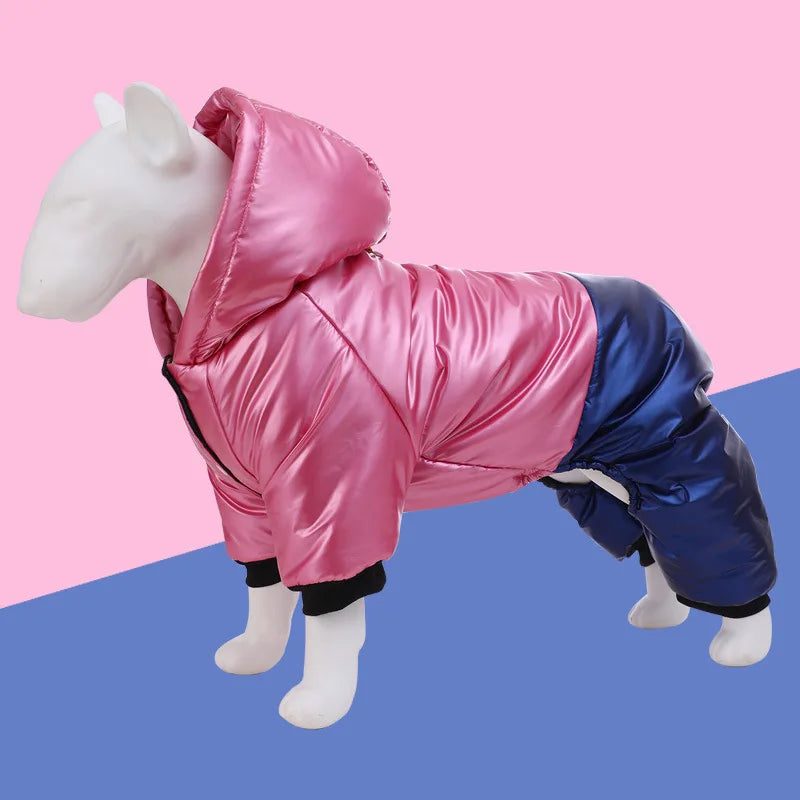 Waterproof Winter Dog Jacket – Warm Down Coat with Hood for Small Dogs