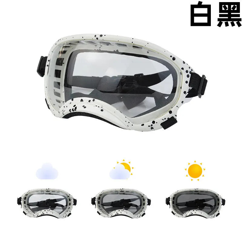 Color-Changing Dog Sunglasses – UV-Resistant Goggles for Outdoor Protection
