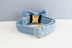 Teddy Velvet Personalized Dog Collar, Leash & Harness Set