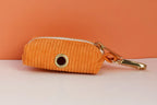 Orange Corduroy Personalized Dog Collar, Leash & Harness Set