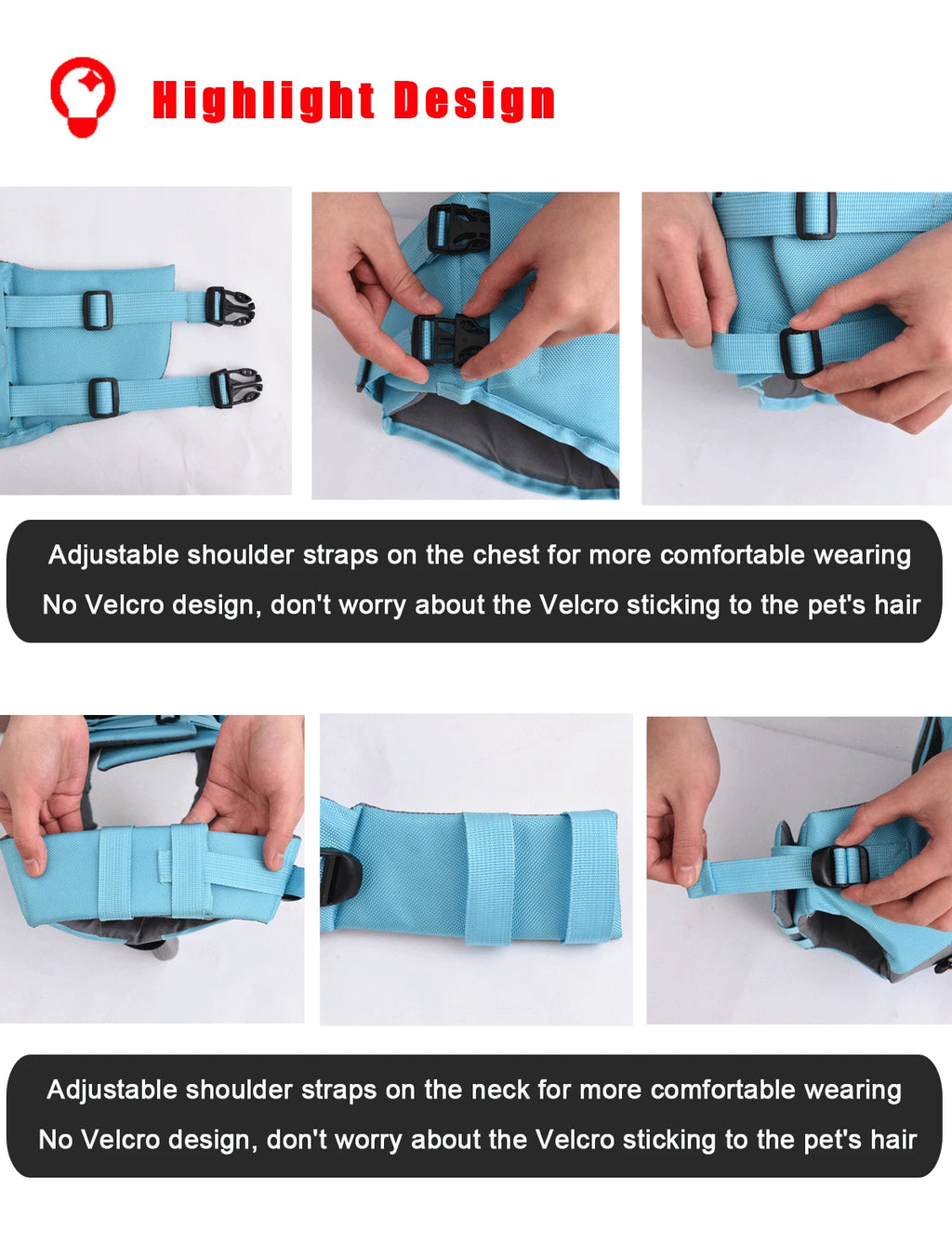 High Buoyancy Dog Life Jacket – Reflective Safety Vest with Rescue Handle for Small, Medium & Large Dogs