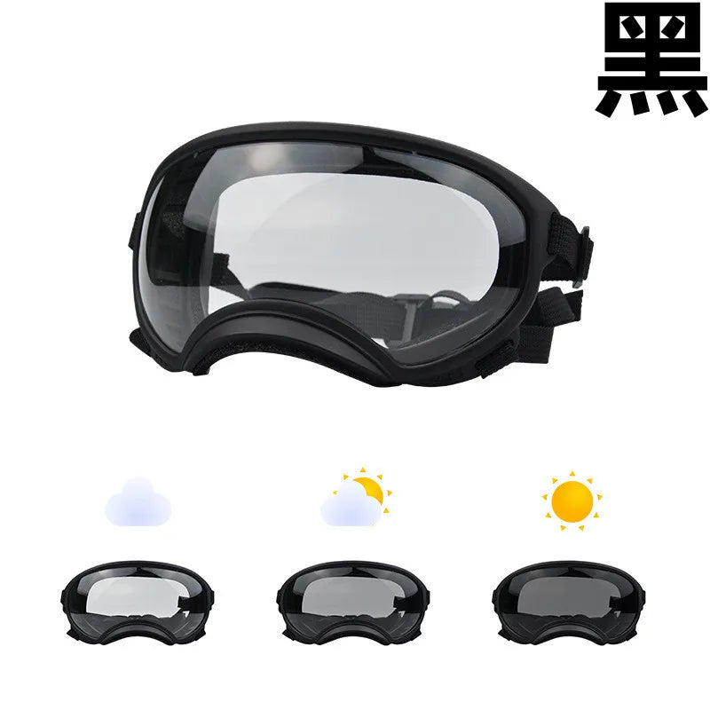 Color-Changing Dog Sunglasses – UV-Resistant Goggles for Outdoor Protection