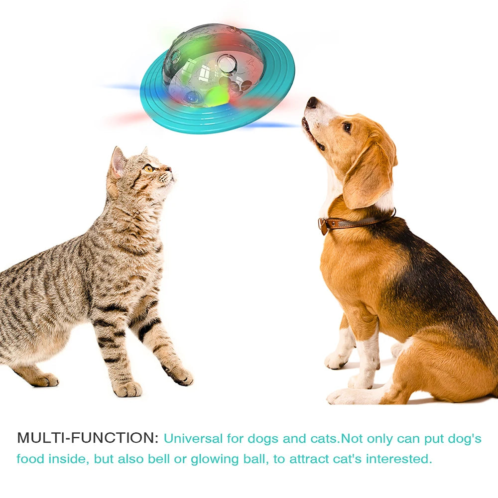 Interactive Flying Disc Dog Toy – IQ Training & Slow Feeder Food Dispenser