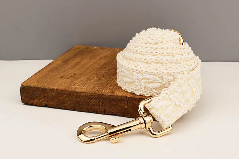 Lace Personalized Dog Collar, Leash & Harness Set