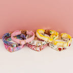 Corduroy Cat Collar Bowknot Adjustable Safety Personalized pet collar Customized Name Soft