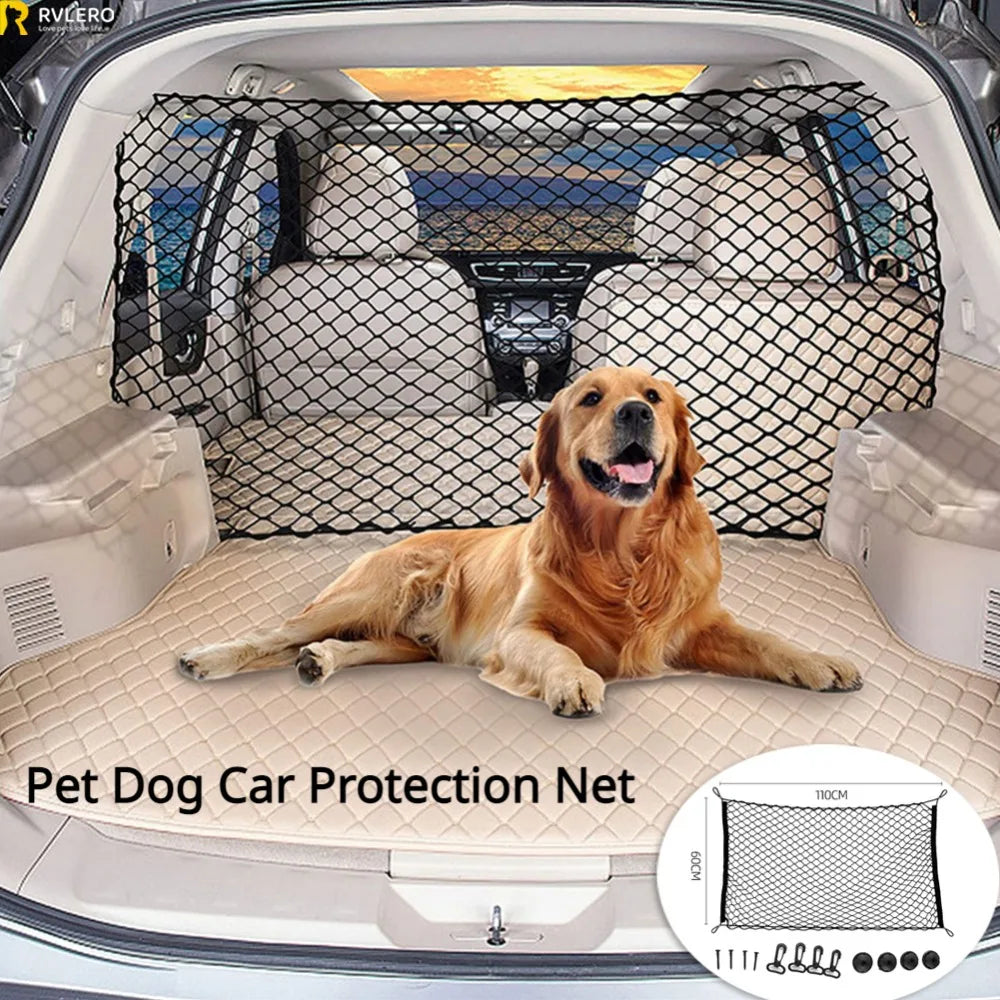 Car Trunk Pet Safety Net – Elastic Isolation Fence for Dogs