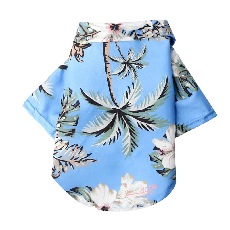 Hawaiian Beach Dog Shirt – Lightweight Summer Pet T-Shirt for Small & Medium Dogs