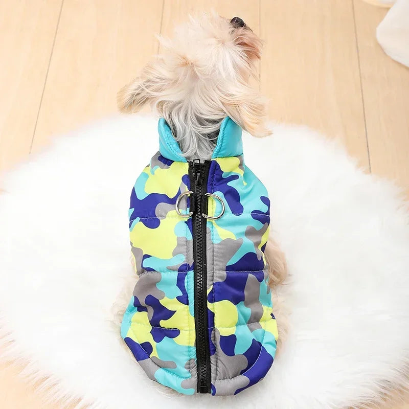 Waterproof Dog Coat – Warm Winter Jacket with D-Ring for Small & Medium Pets