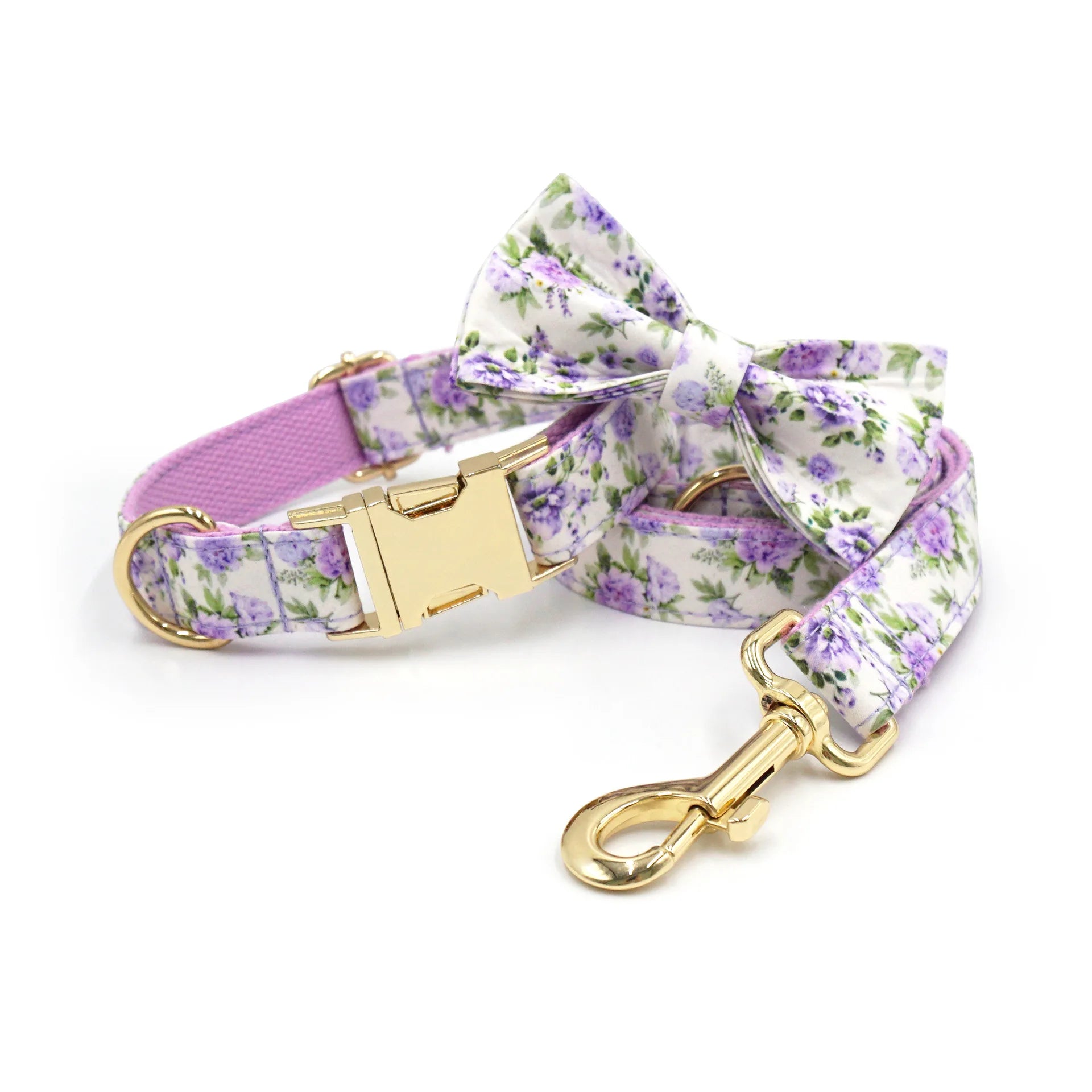 Summer Fruit Personalized Dog Bowtie Collar and Leash Set, Custom Laser Pet Necklace, Cute Pet Accessory