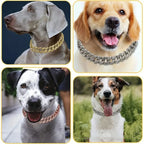 Diamond Cuban Chain Pet Collar – Luxury Gold, Silver & Rose Gold Necklace for Dogs & Cats