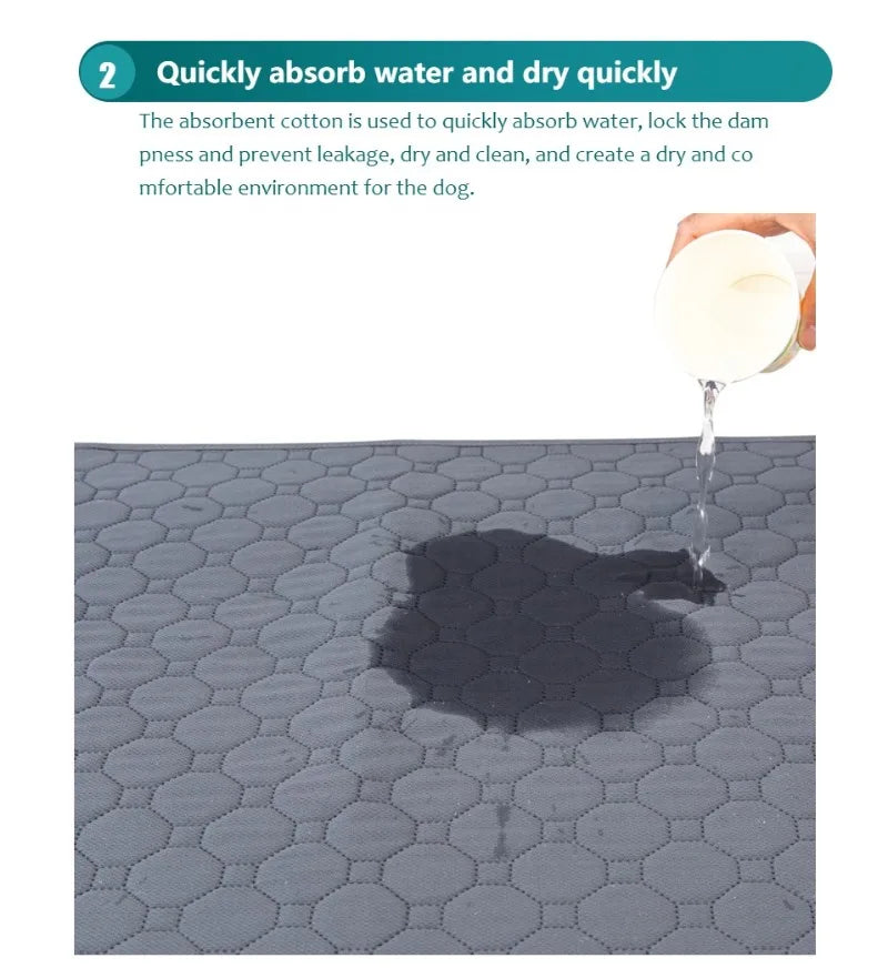 Reusable Waterproof Dog Pee Pad – Washable Absorbent Pet Training Mat