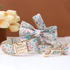 Personalized Dog Collar Bowtie Leash Set