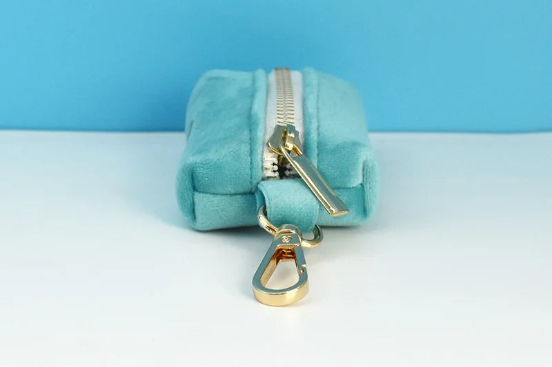 Turquoise Stone Velvet Personalized Dog Collar, Leash & Harness Set