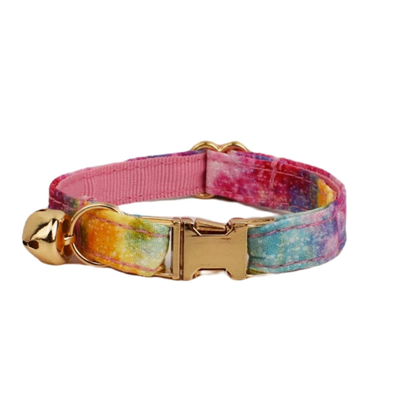 Corduroy Cat Collar Bowknot Adjustable Safety Personalized pet collar Customized Name Soft