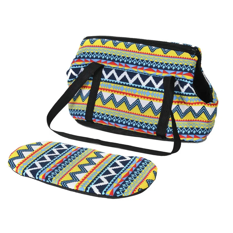 Classic Pet Carrier Sling – Soft, Portable Travel Bag for Small Dogs & Cats