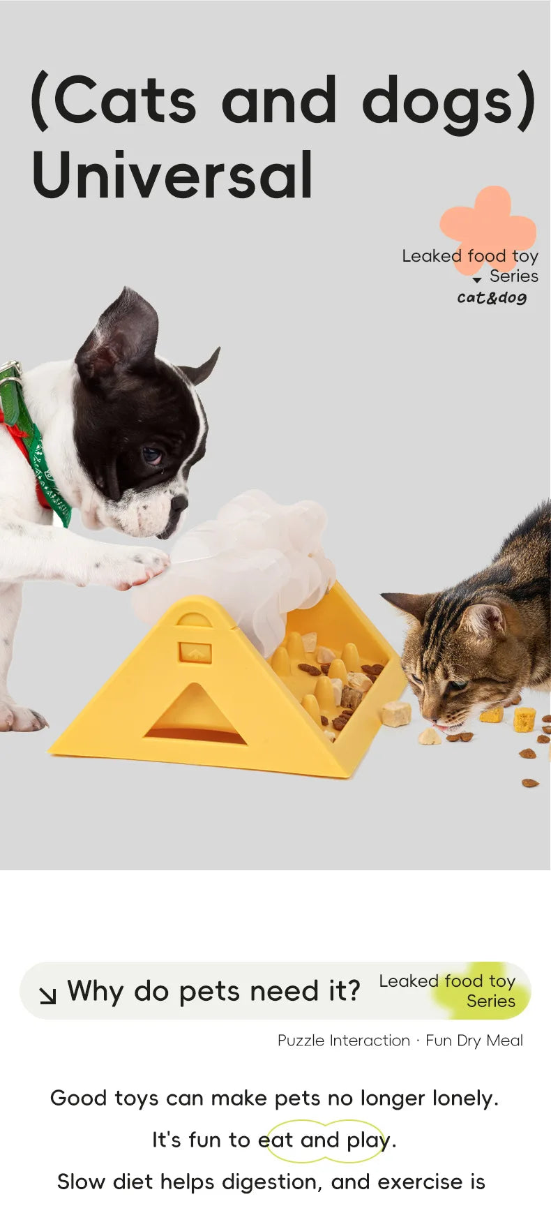 Interactive Puzzle Toy - Slow Feeder Dog Bowl for Stress Relief & Healthy Eating