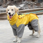 Waterproof Dog Raincoat – PU Hooded Rain Jumpsuit for Small to Large Dogs