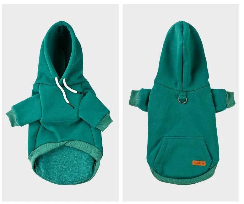 Cotton Fleece Dog Hoodie – Warm Sweatshirt for Small & Medium Dogs