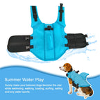 Shark Dog Life Jacket – Adjustable Buoyancy Safety Vest with Handle for Small to Large Dogs