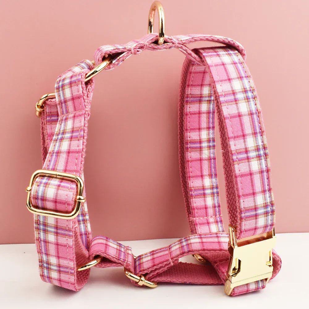 Rose Pink Plaid Set