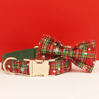 Christmas Personalized Dog Collar, Leash & Harness Set