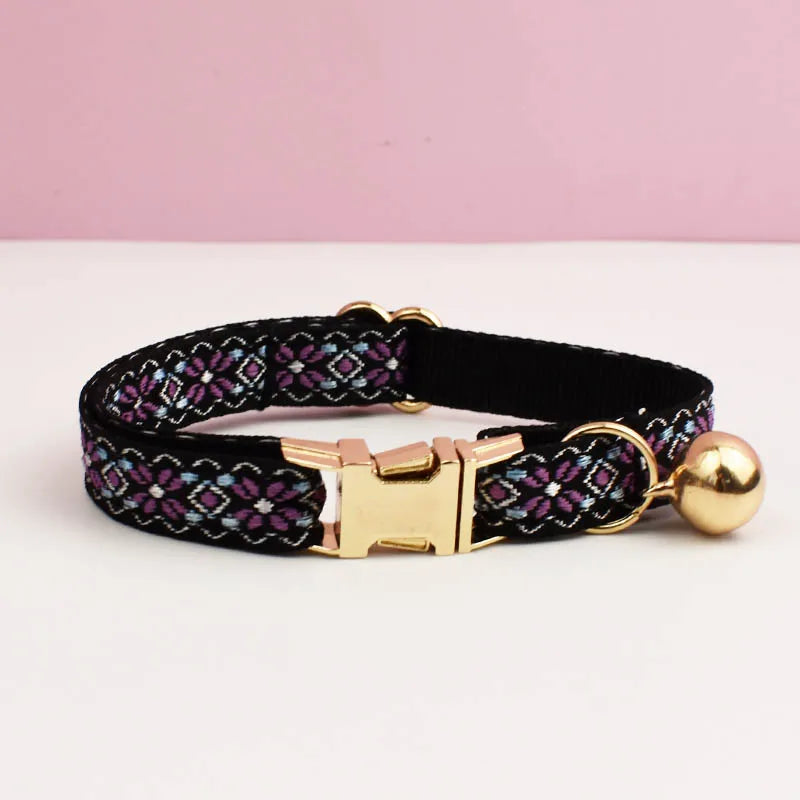 Cute Cat Collar, Harness & Leash Set – Personalized Engraved Nameplate, Padded